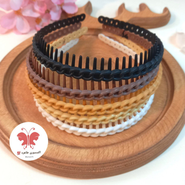 تل مو باریک بافت یا زنجیری یا کارتیر دخترانه و زنانه با رنگ های نود