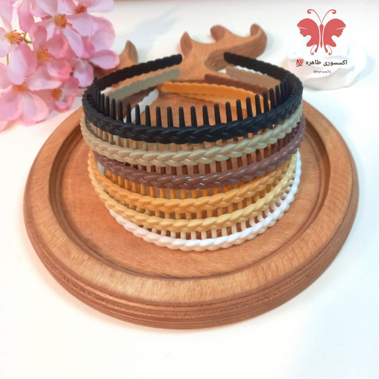 تل مو باریک بافت یا زنجیری یا کارتیر دخترانه و زنانه با رنگ های نود