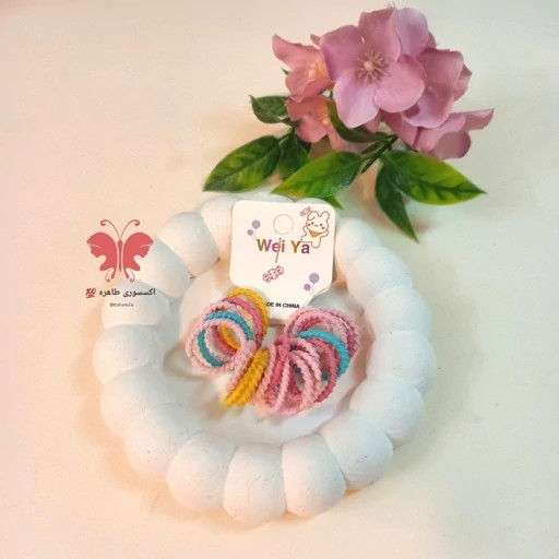 کش مو قیطونی 20 عددی رنگی پاستیلی کاراملی