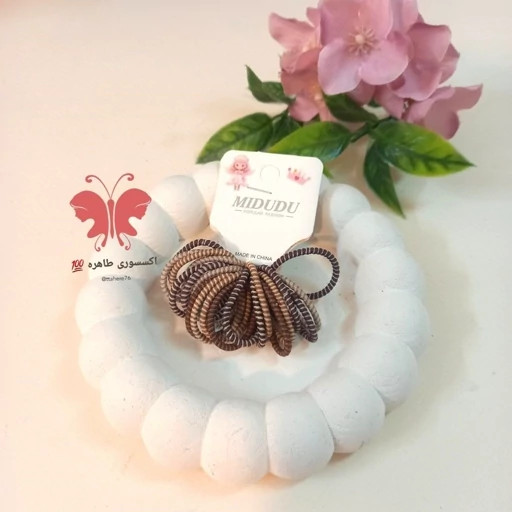 کش مو قیطونی 20 عددی رنگی پاستیلی کاراملی