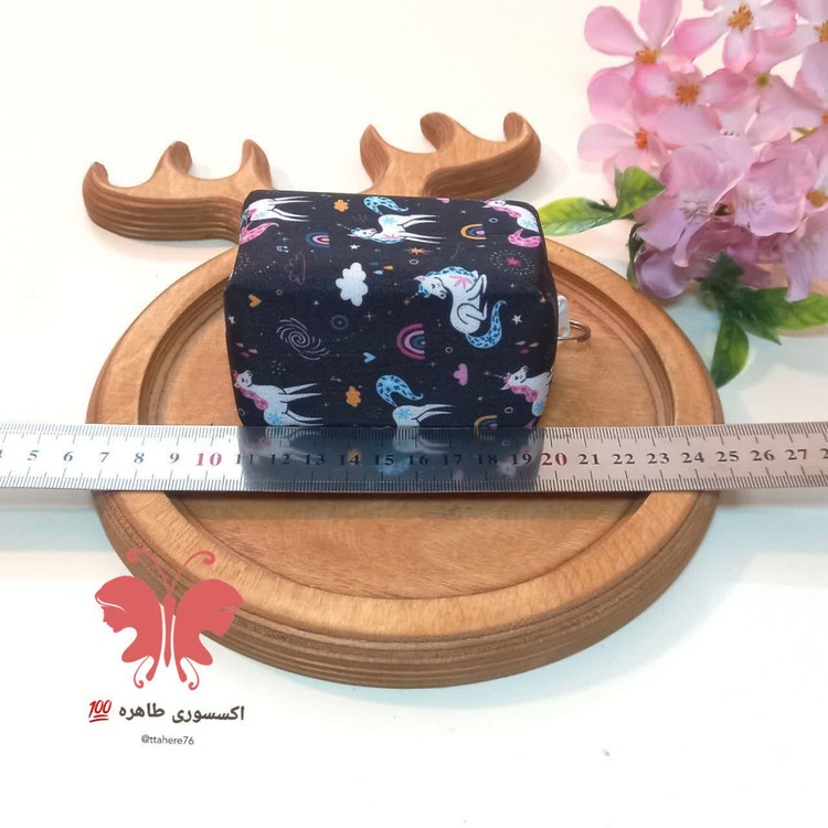 کیف پد آرایشی و کیف هندزفری بزرگ بابونه و عروسکی