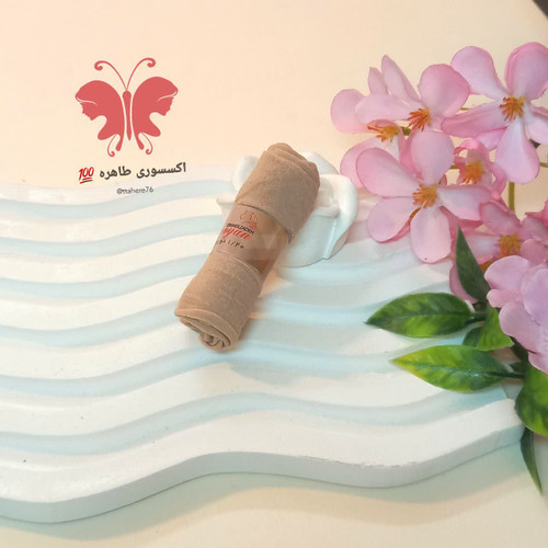 جوراب پارازین نیمه ضخیم نیم ساق کرم رنگ