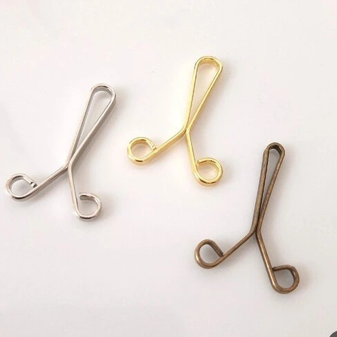 گیره روسری ساده لبه گرد 3 عددی طلایی نقره ای مشکی