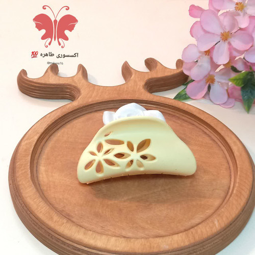 کلیپس مو تخم مرغی گل دار شمعی و مات