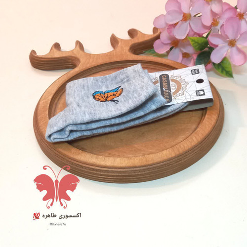 جوراب نیم ساق ضخیم پروانه ای