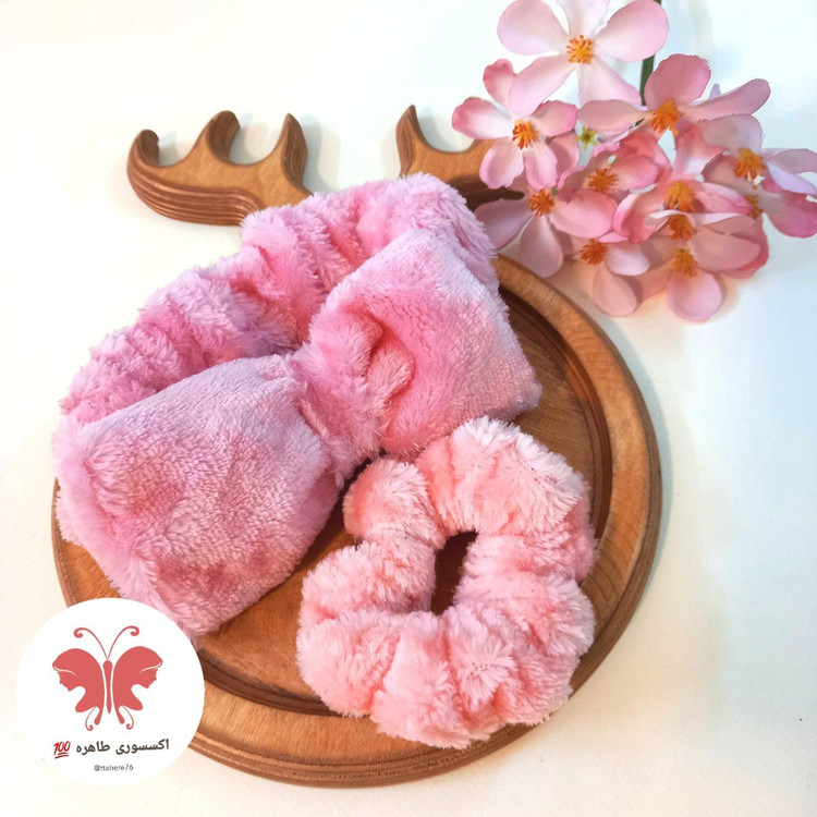 ست تل مو آرایشی و کش مو خز ریلی