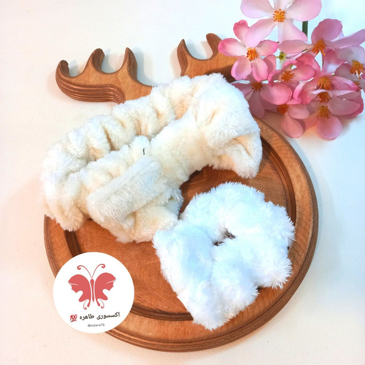 ست تل مو آرایشی و کش مو خز ریلی