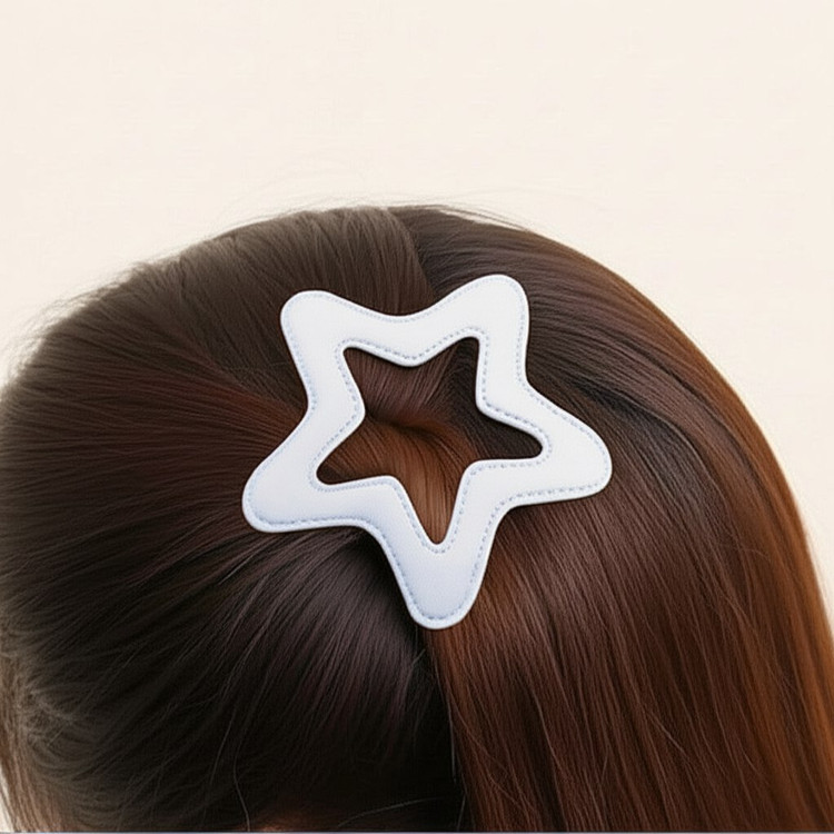 گیره سر تق تقی ستاره چرمی بزرگ