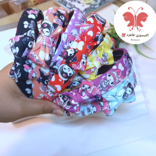 تل مو پارچه ای پاپیون دار کرومی