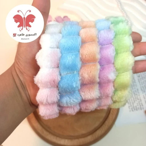 تل مو خز ریلی ساده و هفت رنگ کد 103