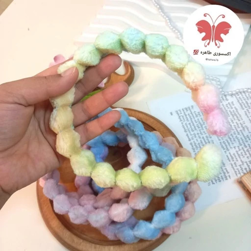 تل مو خز ریلی ساده و هفت رنگ کد 103