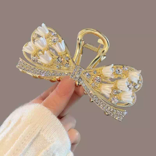 کلیپس مو فلزی پاپیون پر نگین کد ۵۳۶