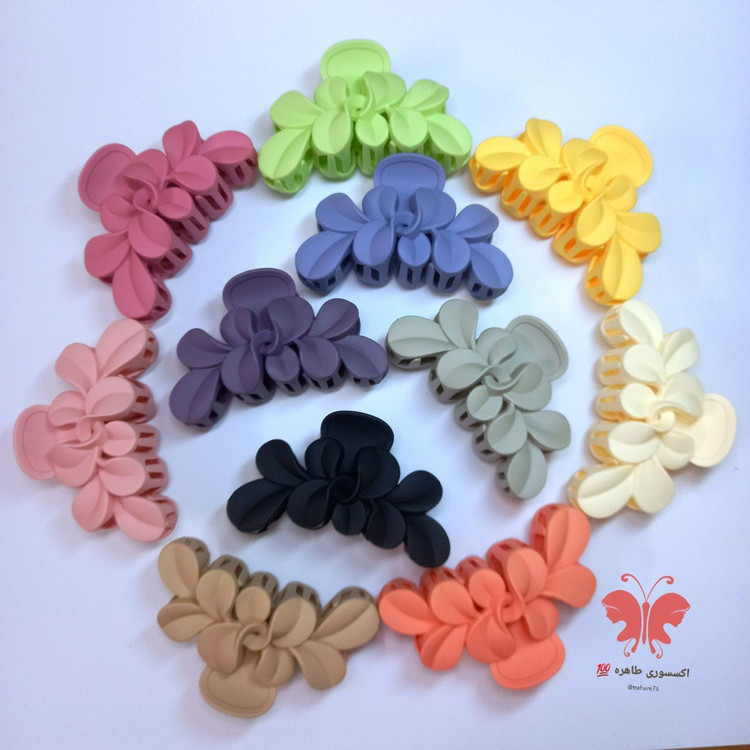 کلیپس مو گل بزرگ شمعی 13 سانتی کد 113