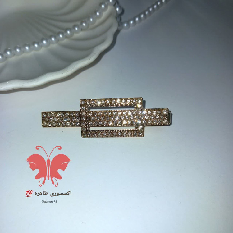گیره سر فلزی انبری طرح دار کد ۱۲۳