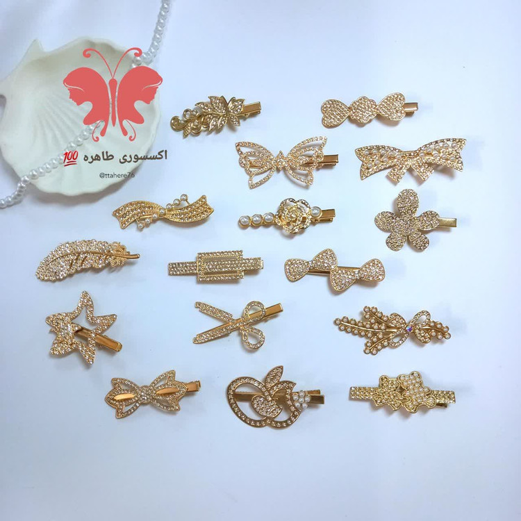 گیره سر فلزی انبری طرح دار کد ۱۲۳گیره سر فلزی انبری طرح دار کد ۱۲۳