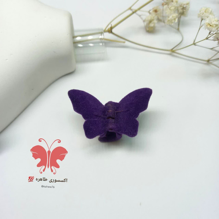 کلیپس مو پروانه مخملی کوچک کد ۵48
