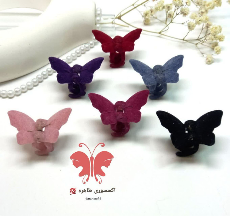 کلیپس مو پروانه مخملی کوچک کد ۵48