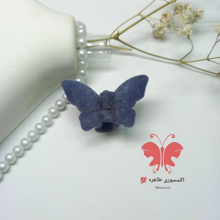 کلیپس مو پروانه مخملی کوچک کد ۵48